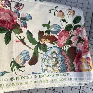 Vintage Waverly Floral Chintz Fabric – 2.3 Yards – Printed in England 1993